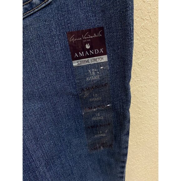 Gloria Vanderbilt Amanda Women 18 Tapered Leg Classic Rise Fit GV Tribute - Picture 4 of 13